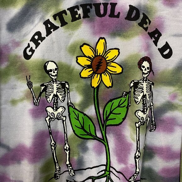 Grateful Dead Keep It Green Tie dye Crewneck Sweater size Medium - Picture 2 of 4
